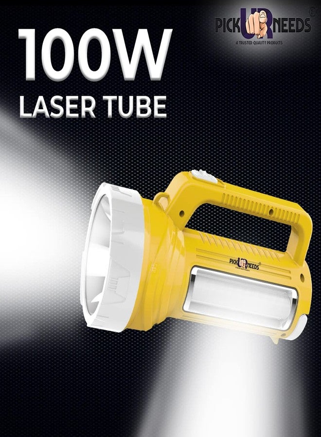 Pick Ur Needs Rechargeable Long Range Emergency Search Torch Light 100W with Side LED Tube - Image 4